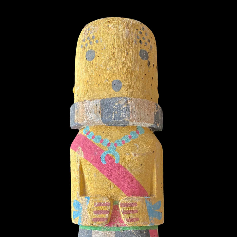 Poupée Kachina Hopi d'Arizona "Cricket" en Bois de Peuplier Sculpté (Etats-Unis) - Années 1950/1960