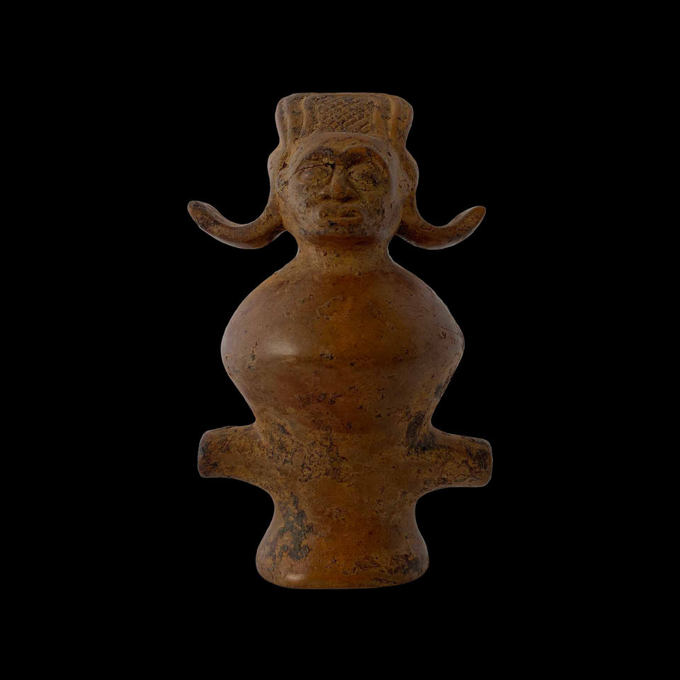 Sifflet Tchokwé en Bois Sculpté (Angola) - XXe siècle