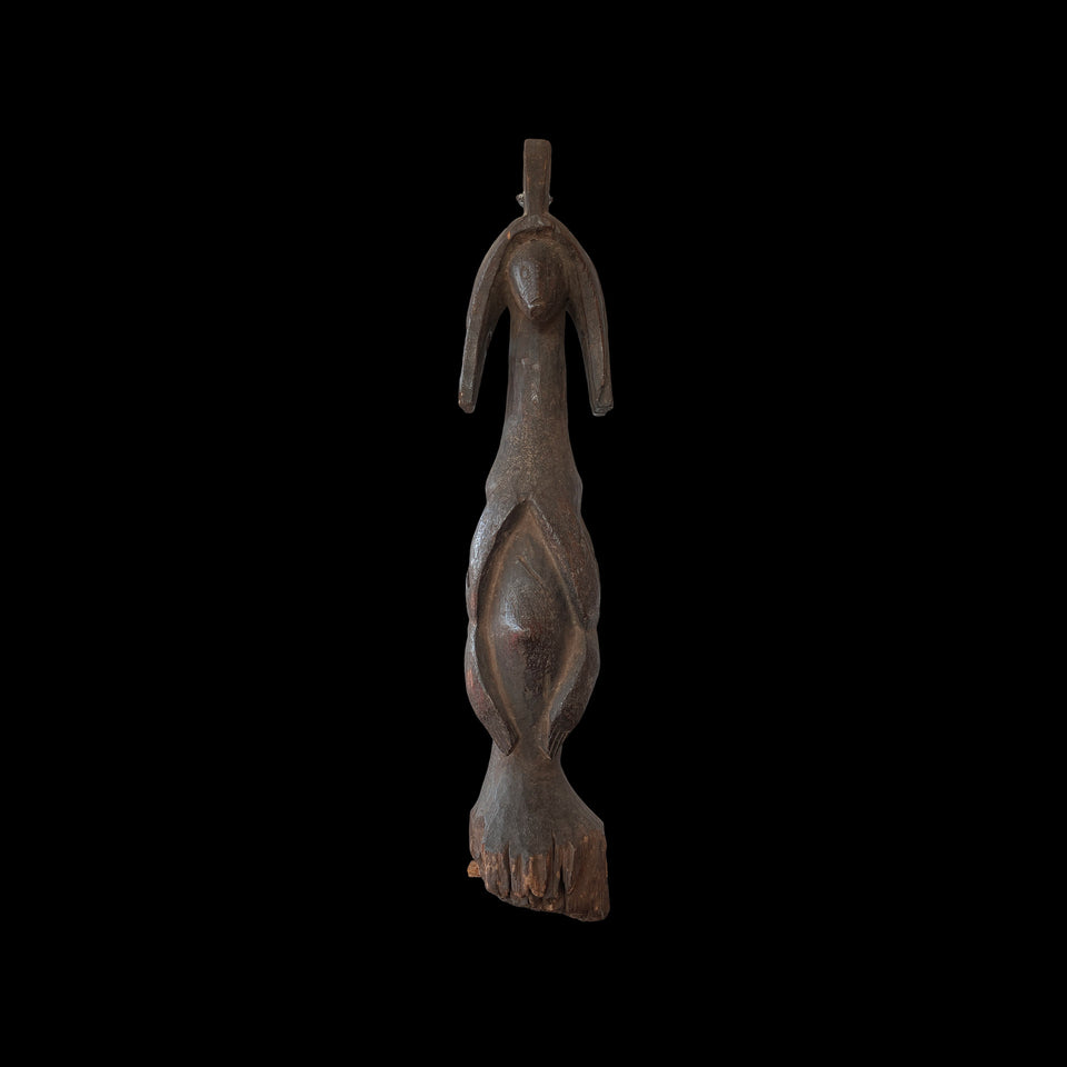 Statue Janiforme Mumuyé en Bois Scuplté (Nigéria) - XXe siècle