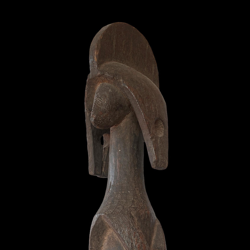 Statue Janiforme Mumuyé en Bois Scuplté (Nigéria) - XXe siècle