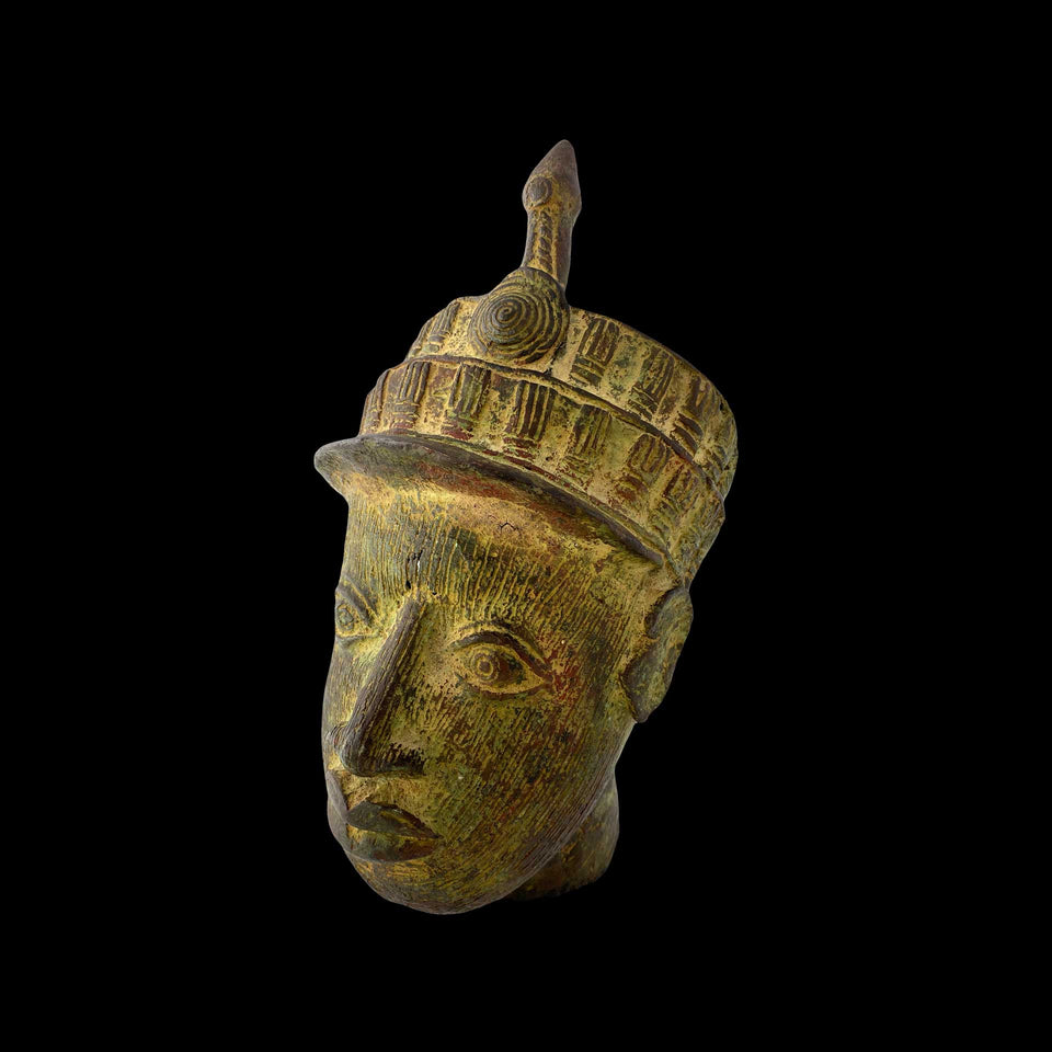 Tête d'Homme en Bronze (Royaume du Bénin) - Début du XXe siècle