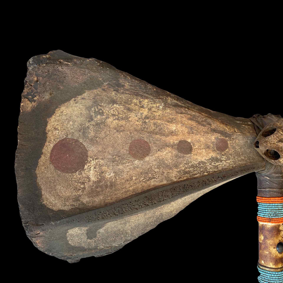 Tomahawk Amérindien en Os et Cuir (U.S.A) - Début du XXe siècle