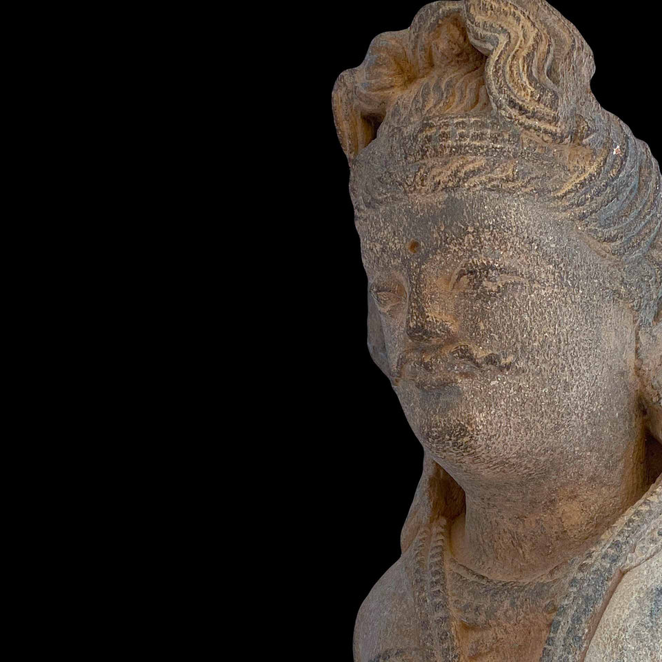 Torse de Boddhisattva Gandhara en Schiste Gris (Gréco-Bouddhique) - Ier/Ve siècle